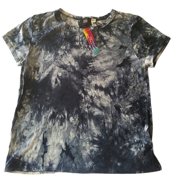 Kiir Tops - Kiir Navy Tie Dye Shirt M
